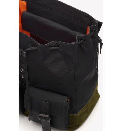 Shop Rag & Bone Field Water Resistant Nylon & Leather Backpack - Black