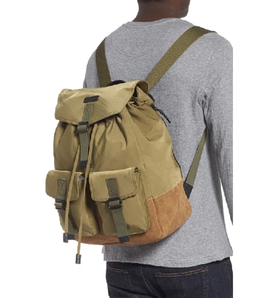 Shop Rag & Bone Field Water Resistant Nylon & Leather Backpack - Green In Olive Night