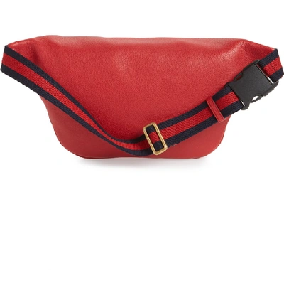 Shop Gucci Fake Logo Waist Pack In Red