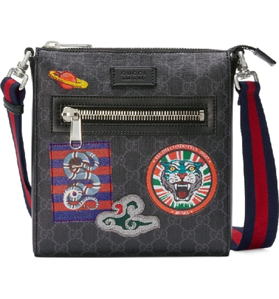 Gucci Men's Gg Supreme Patches Messenger Bag In Black | ModeSens