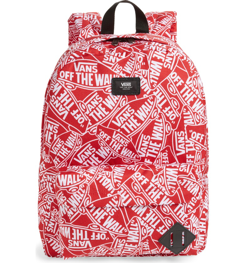 vans off the wall red backpack