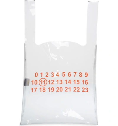 Shop Maison Margiela Logo Pvc Shopper Bag - Orange In Transparent/orange