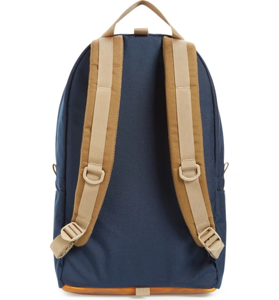 Shop Topo Designs Daypack - Blue In Navy/ Brown Leather
