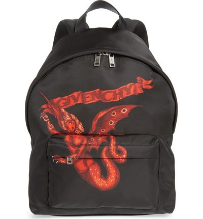 Shop Givenchy Winged Beast Backpack - Black In Black Multi