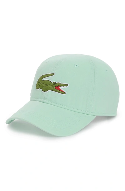 Lacoste 'big Croc' Logo Embroidered Cap - Green In Aspera | ModeSens