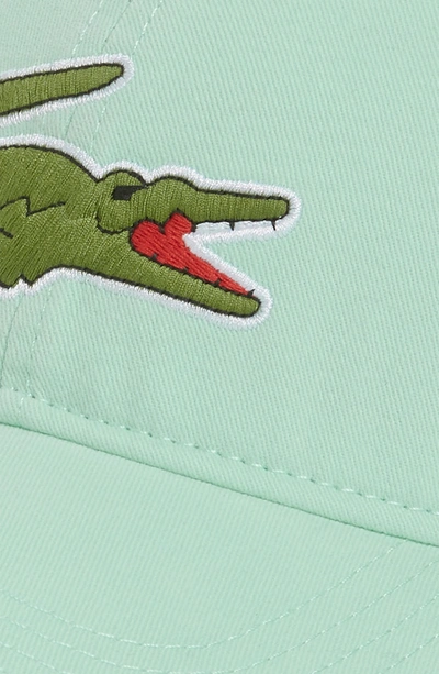 Shop Lacoste 'big Croc' Logo Embroidered Cap In Aspera