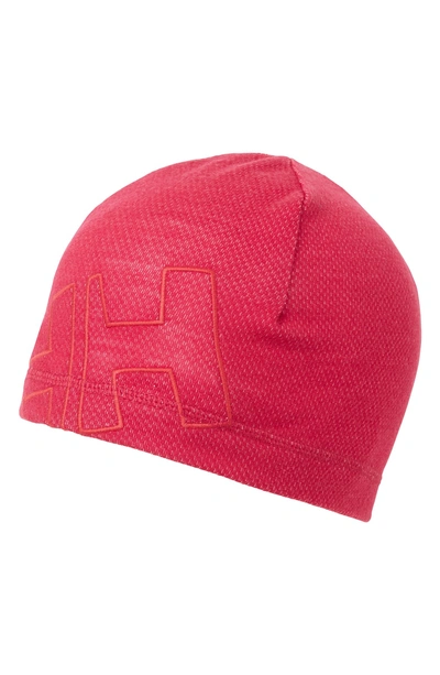 Shop Helly Hansen Warm Wool Blend Beanie - Red In Persian Red