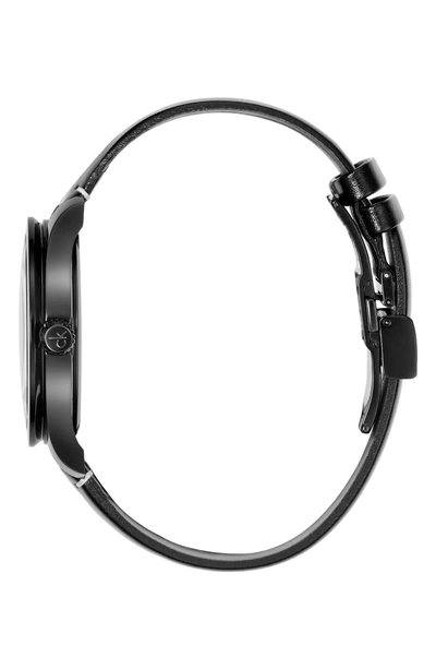 Calvin Klein Swing Skeleton Automatic Leather Strap Watch 41mm In Black ModeSens