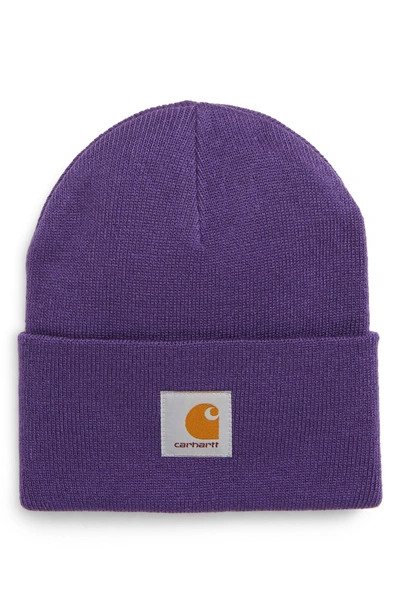 Shop Carhartt Watch Hat - Purple In Frosted Viola