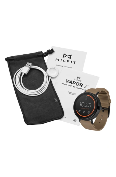 Shop Misfit Vapor 2 Silicone Strap Smart Watch, 46mm In Brown/ Black