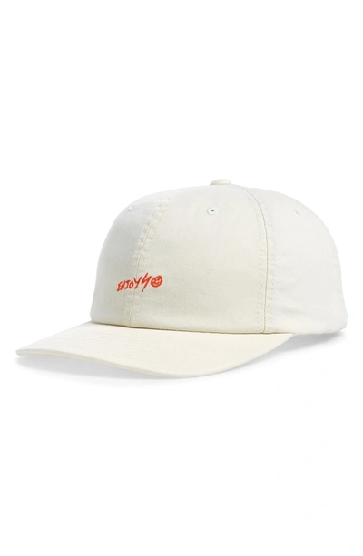 Shop Hurley Enjoy Embroidered Ball Cap - Brown In Light Cream