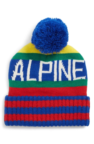 Shop Polo Ralph Lauren Alpine Pom Beanie - Red In Red Alpine