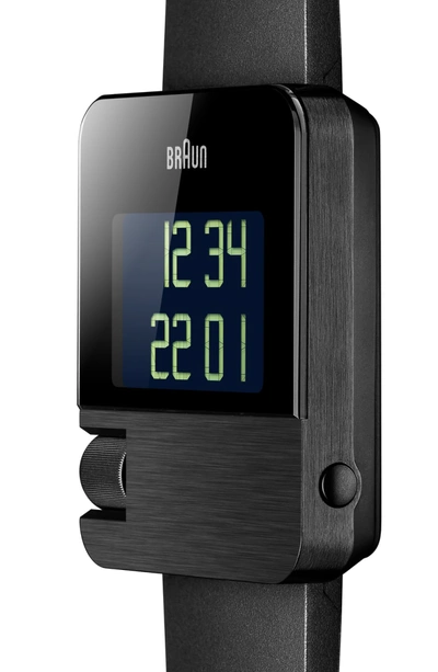 Shop Braun Prestige Digital Rubber Strap Watch, 42mm In Black