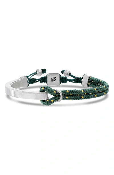 Ben Sherman Adjustable Id Bracelet In Green/ Yellow/ Black | ModeSens