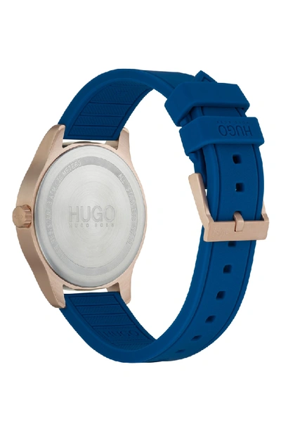Shop Hugo Silicone Strap Watch, 42mm In Blue