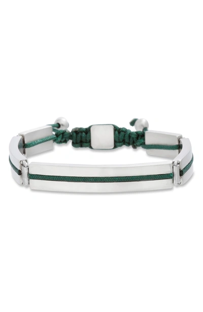 Shop Ben Sherman Adjustable Steel Bracelet In Green