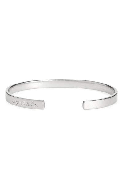 Shop Caputo & Co Clean Metal Cuff Bracelet In Silver