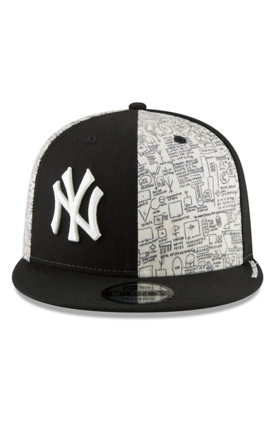 Shop New Era X Basquiat Tuxedo Snapback Baseball Cap In New York Yankees