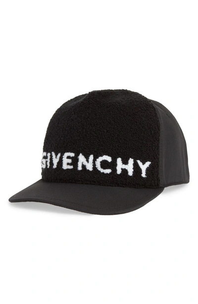 Shop Givenchy Curved Peak Logo Ball Cap In Black