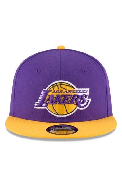 Shop New Era 9fifty La Lakers Two-tone Cap - Purple