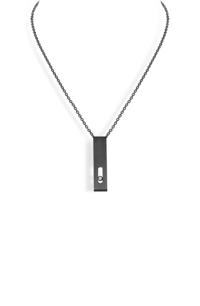 Shop Messika Titanium Move Diamond Pendant Necklace