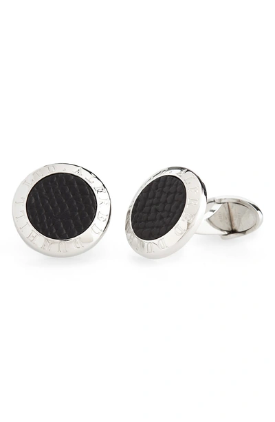 Shop Dunhill Ad Coin Cuff Links In Silver