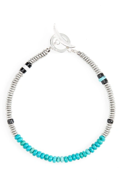 Shop Mikia Bead Bracelet In Turquoise