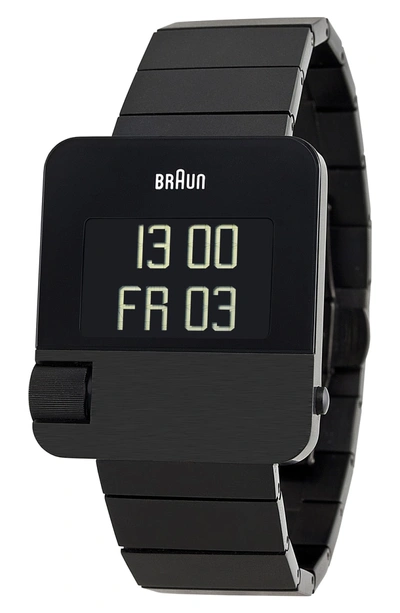 Shop Braun Prestige Digital Bracelet Watch, 42mm In Black