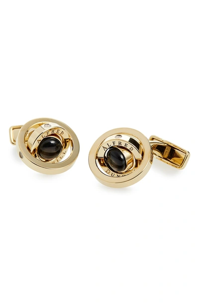 Shop Dunhill Gyro Cuff Links In Gold