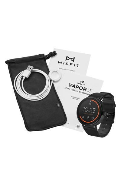 Shop Misfit Vapor 2 Silicone Strap Smart Watch, 46mm In Black