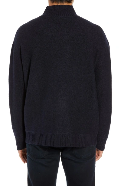 Shop Hope Bold Funnel Neck Wool Sweater In Dark Navy