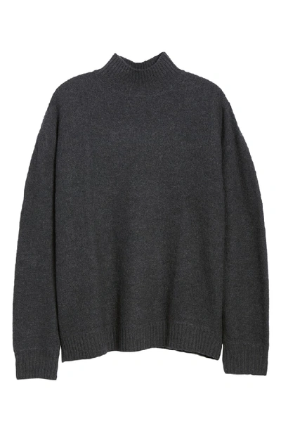 Shop Hope Bold Funnel Neck Wool Sweater In Grey Melange