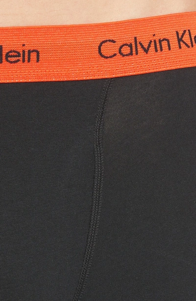 Shop Calvin Klein 3-pack Boxer Briefs In Black W/ Green/ Blue/ Orange
