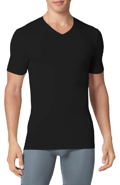Shop Tommy John Second Skin High V-neck Undershirt In Black