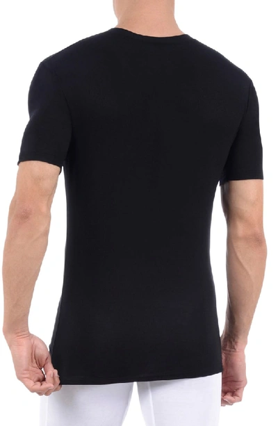 Shop Tommy John Second Skin High V-neck Undershirt In Black