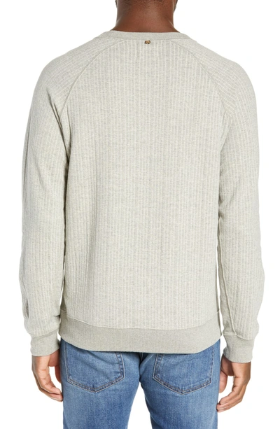 Shop Billy Reid Quilted Crewneck Sweatshirt In Light Grey