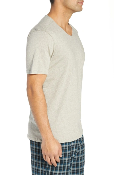 Shop Daniel Buchler V-neck Stretch Cotton & Modal T-shirt In Moss