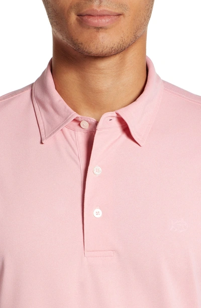 Shop Southern Tide Driver Performance Jersey Polo In Guava Pink