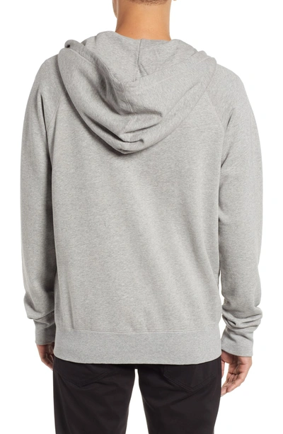 Shop Hope Pause Hooded Zip Sweatshirt In Grey Melange