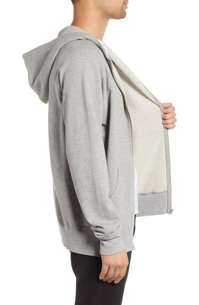 Shop Hope Pause Hooded Zip Sweatshirt In Grey Melange