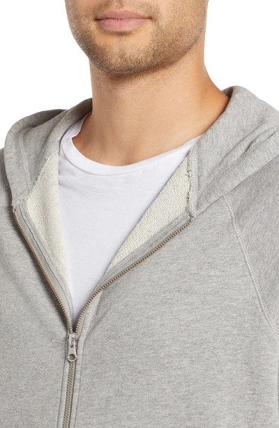 Shop Hope Pause Hooded Zip Sweatshirt In Grey Melange