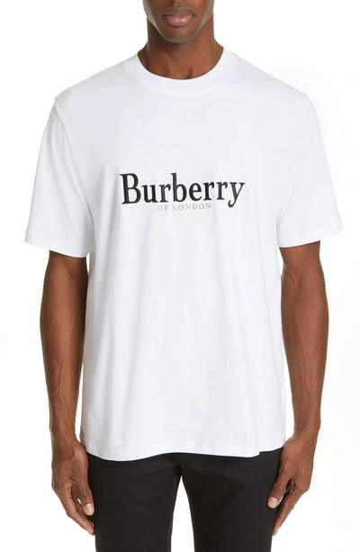 Shop Burberry Lopori Logo T-shirt In White