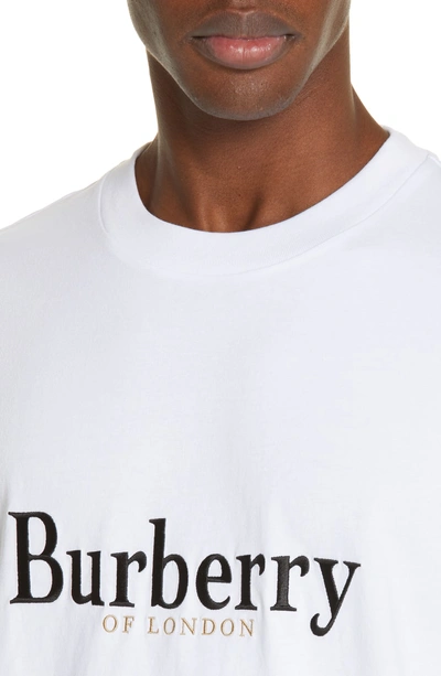 Shop Burberry Lopori Logo T-shirt In White