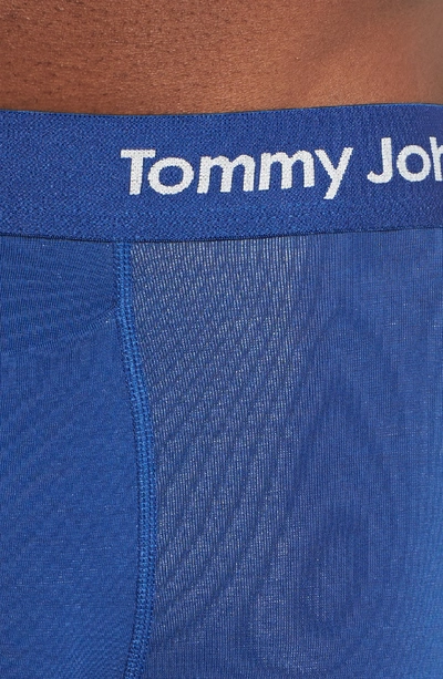 Shop Tommy John Cool Cotton Boxer Briefs In Blue