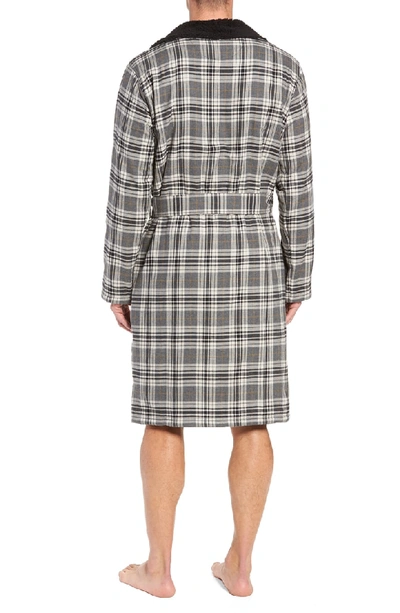 Shop Ugg Kalib Robe In Charcoal Plaid