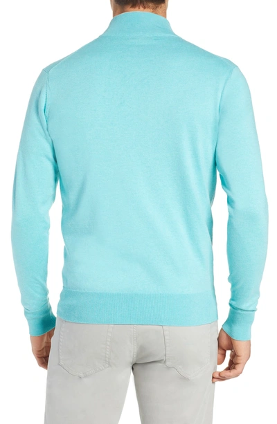 Shop Peter Millar Crown Quarter Zip Sweater In Seashore