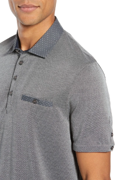 Shop Ted Baker Slim Fit Marsh Soft Touch Pique Polo In Grey