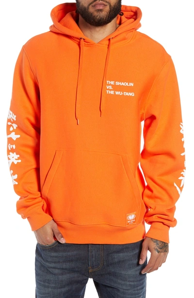 Shop Wu Wear Shaolin Vs. Wu-tang Graphic Hoodie In Orange