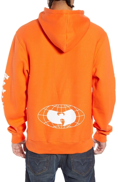 Shop Wu Wear Shaolin Vs. Wu-tang Graphic Hoodie In Orange