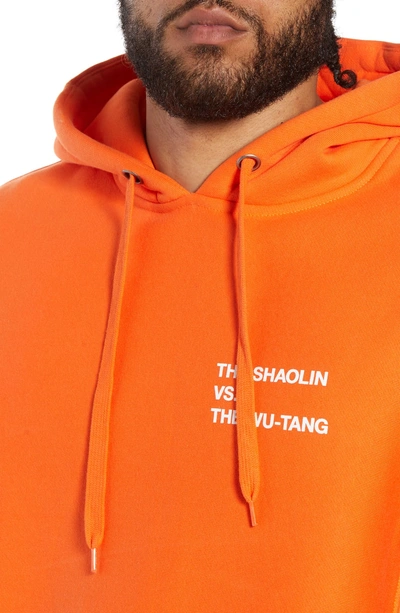 Shop Wu Wear Shaolin Vs. Wu-tang Graphic Hoodie In Orange